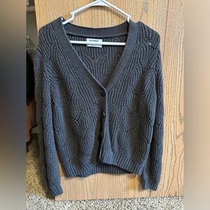 Grey knit cardigan